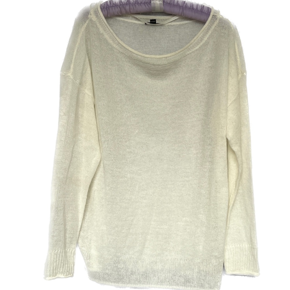 Jacob Sweater Pullover Cream Lightweight Long Sleeve Top Size L